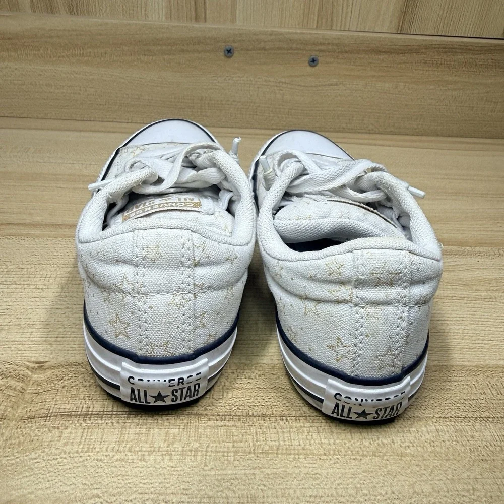 Converse Chuck Taylor AS Street Slip On Gold Star  White Gold Junior‎ Sz 13 Kids